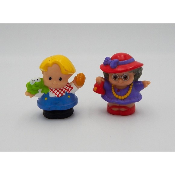 Fisher Price Little People Grandma Red Hat Eddie with Frog 2001/2002 05/07 TL - Picture 1 of 9